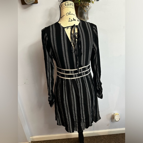 Tunic dress midi v neck a lined whimsical goth dark fairy dreamy - Picture 5 of 11